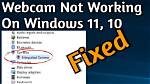 Webcam Not Working