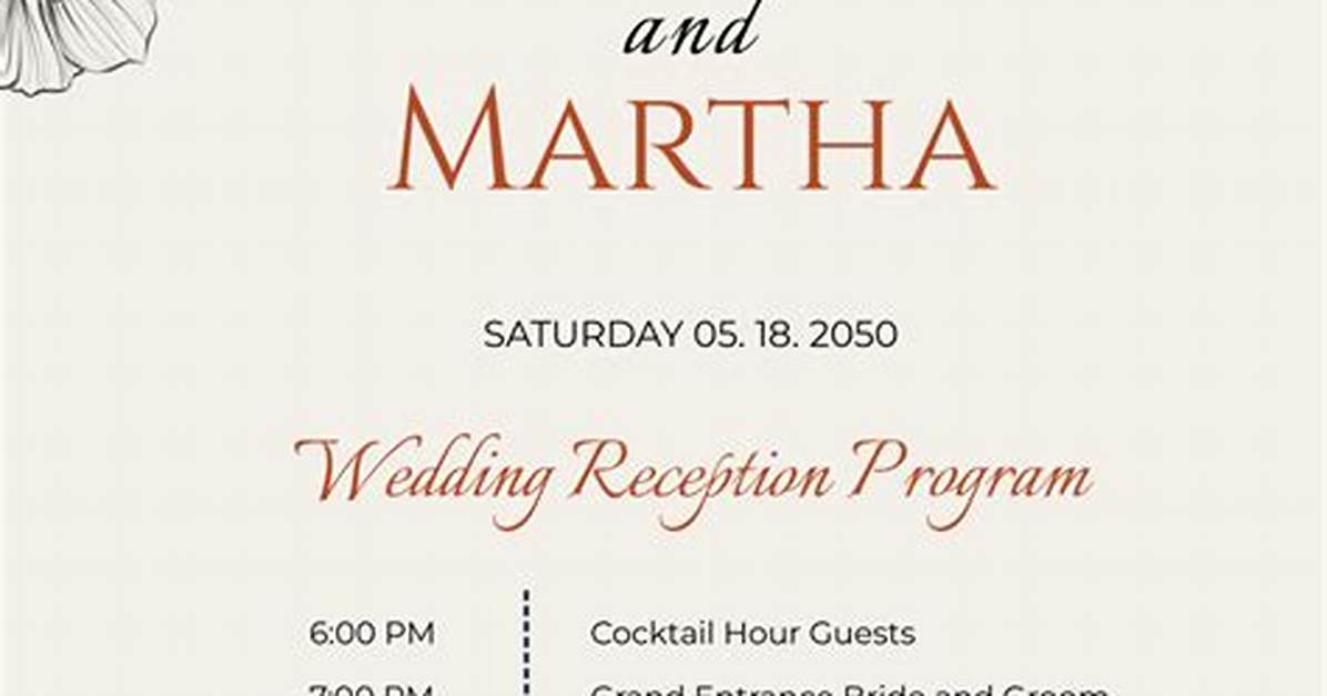 Wedding Program Template