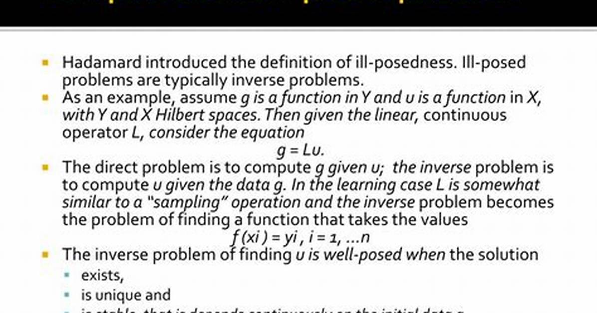 Well-Posed Problem
