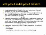 Well-Posed Problem