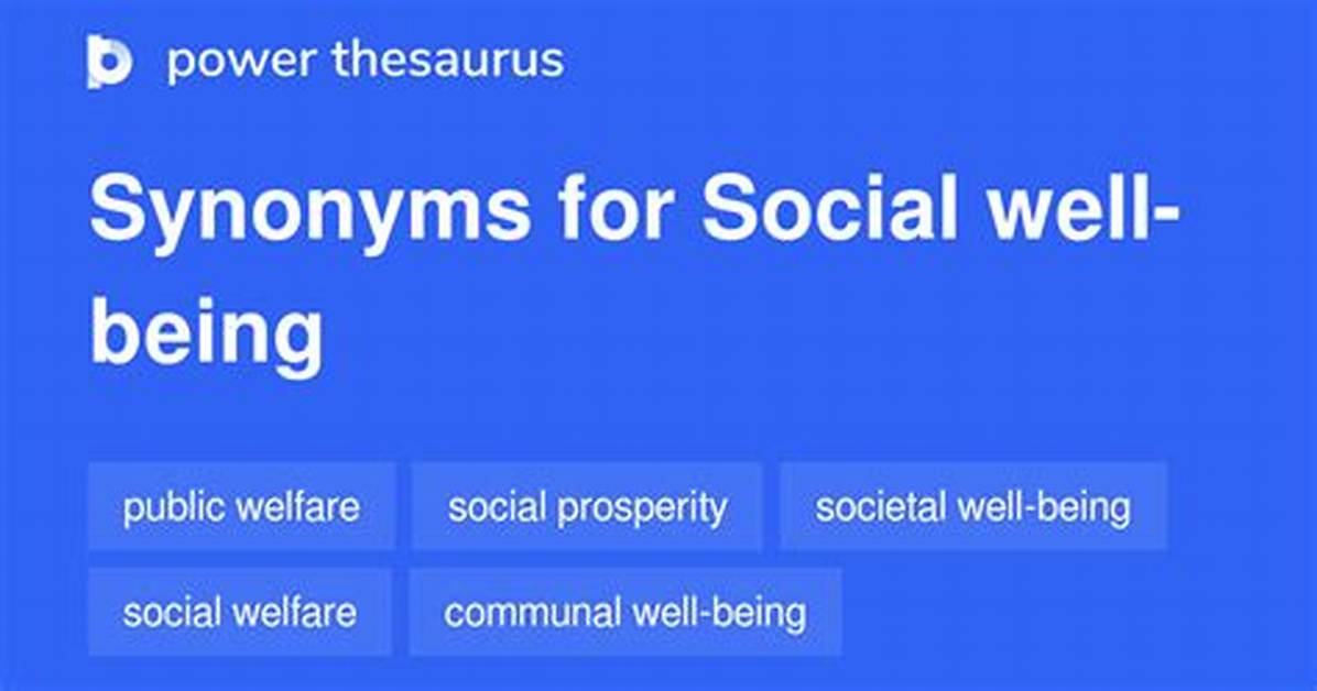 Wellbeing Synonym