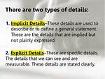 What Are Implicit Details?