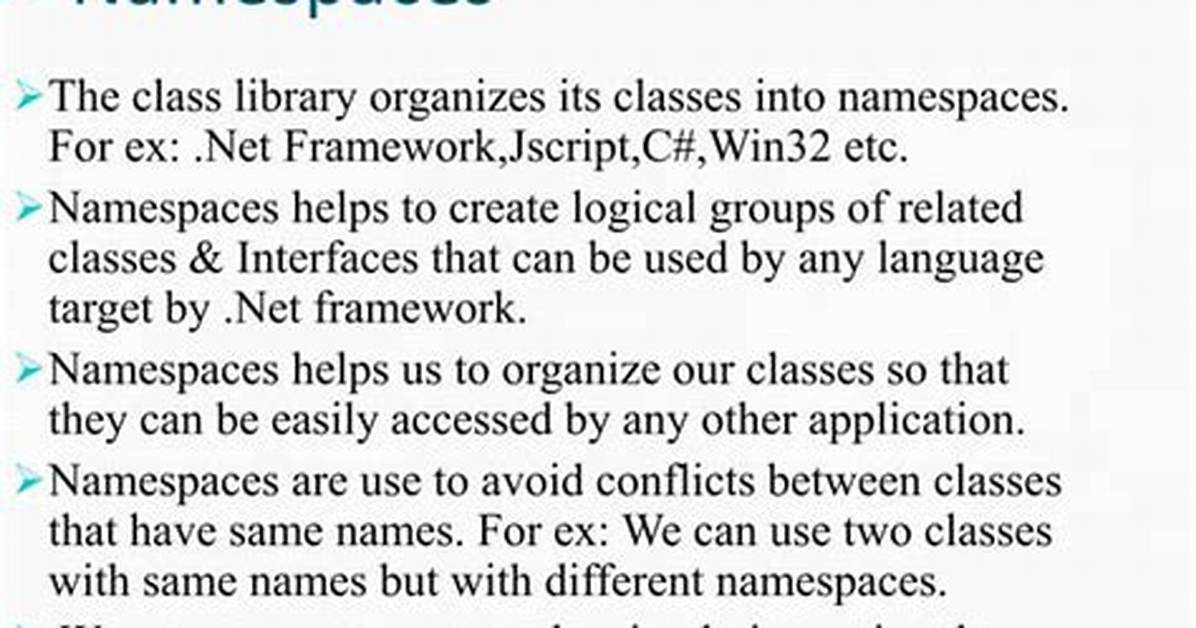 What Are Namespaces?