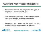 What Are Precoded Questions?