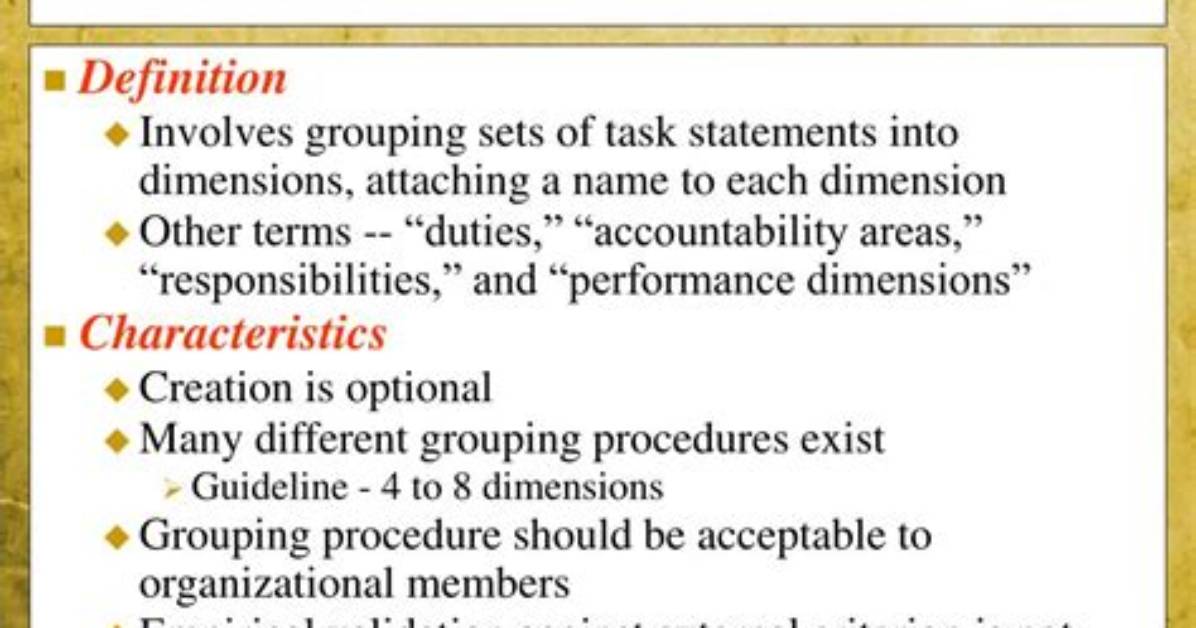 What Are Task Dimensions
