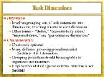 What Are Task Dimensions