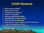 What Are the Coop Elements