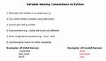 What Are Variable Naming Conventions in Python?