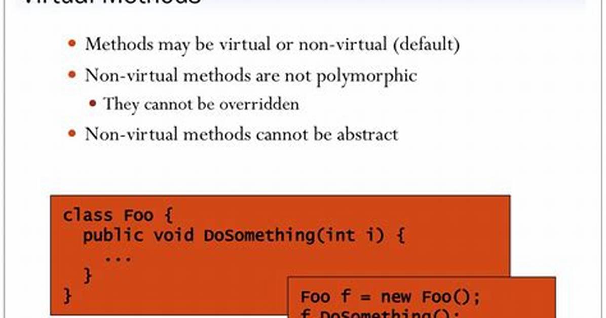 What Are Virtual Methods?