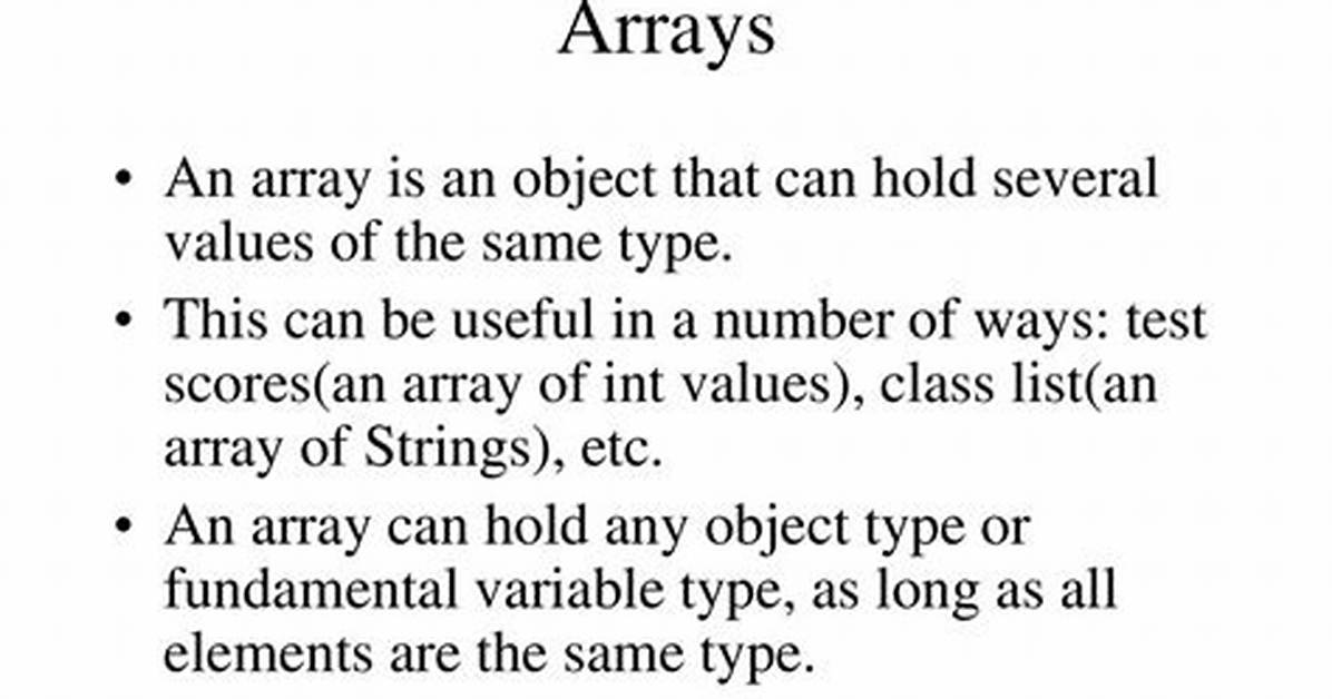 What Can an Object[] Array Hold?