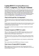 What Causes Bios Corruption?