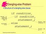 What Dangling Else Statement?
