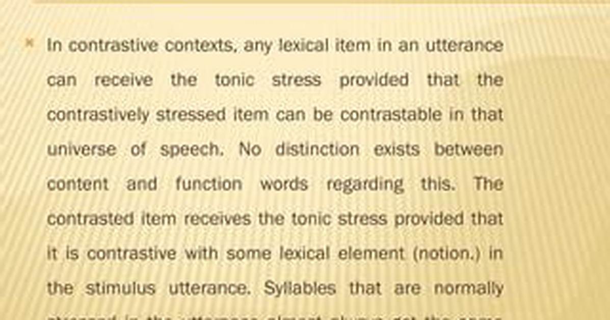 What Do Contrastable Mean?