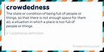 What Do Crowdedness Meaning?