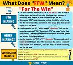 What Do Ftw Mean?