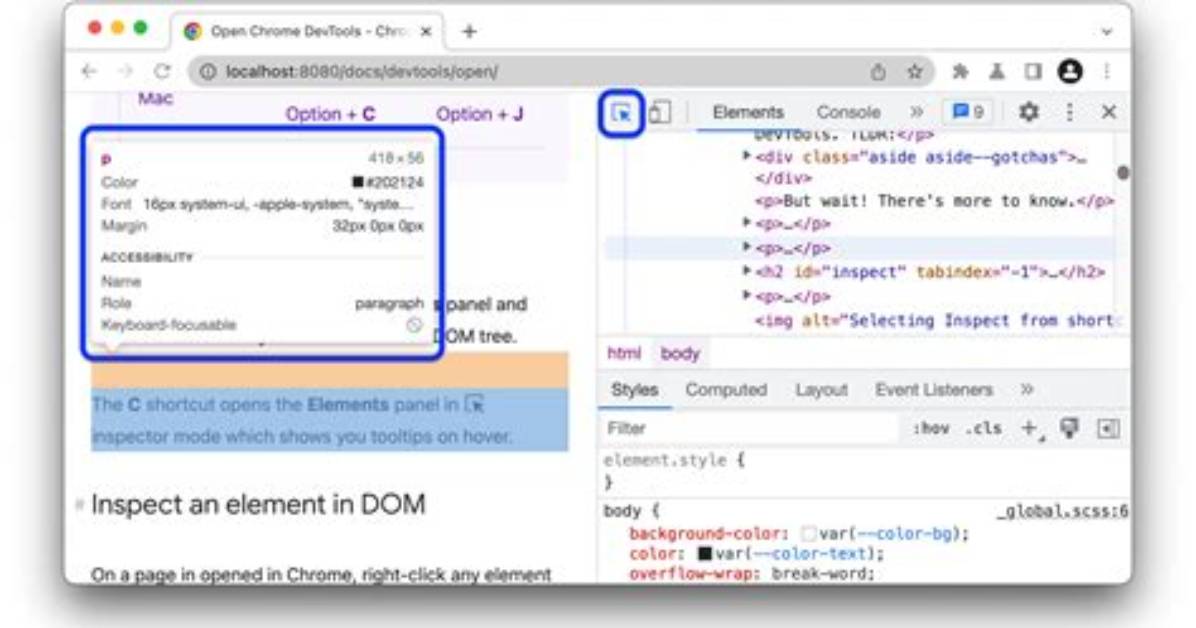 What Do Italics in Chrome Devtools Elements Mean?