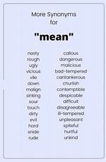 What Do Meanly Mean?