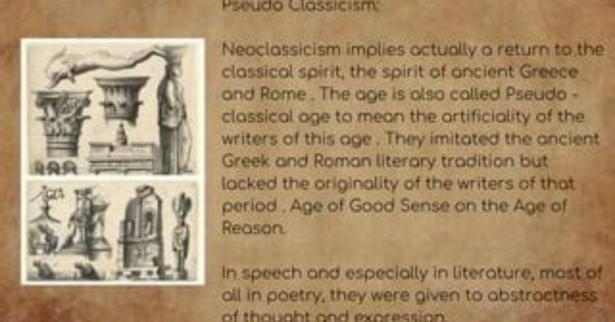 What Do Pseudo Classicism Mean?