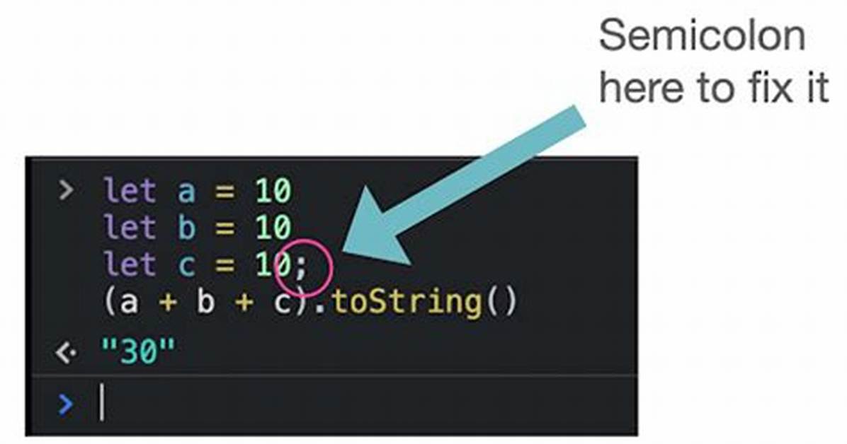 What Do Semicolons Do in Javascript?