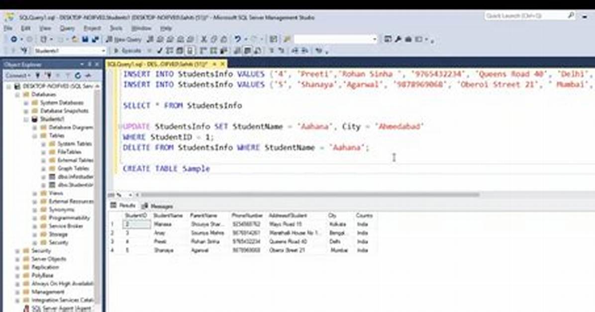 What Do You Do in Sql Server to Create or Alter?