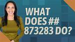 What Does ## 873283 Do?