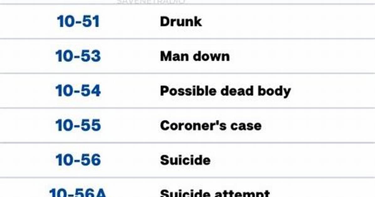 What Does 96 Mean in Cop Code?