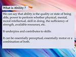 What Does Ability Mean