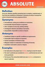 What Does Absolute Mean
