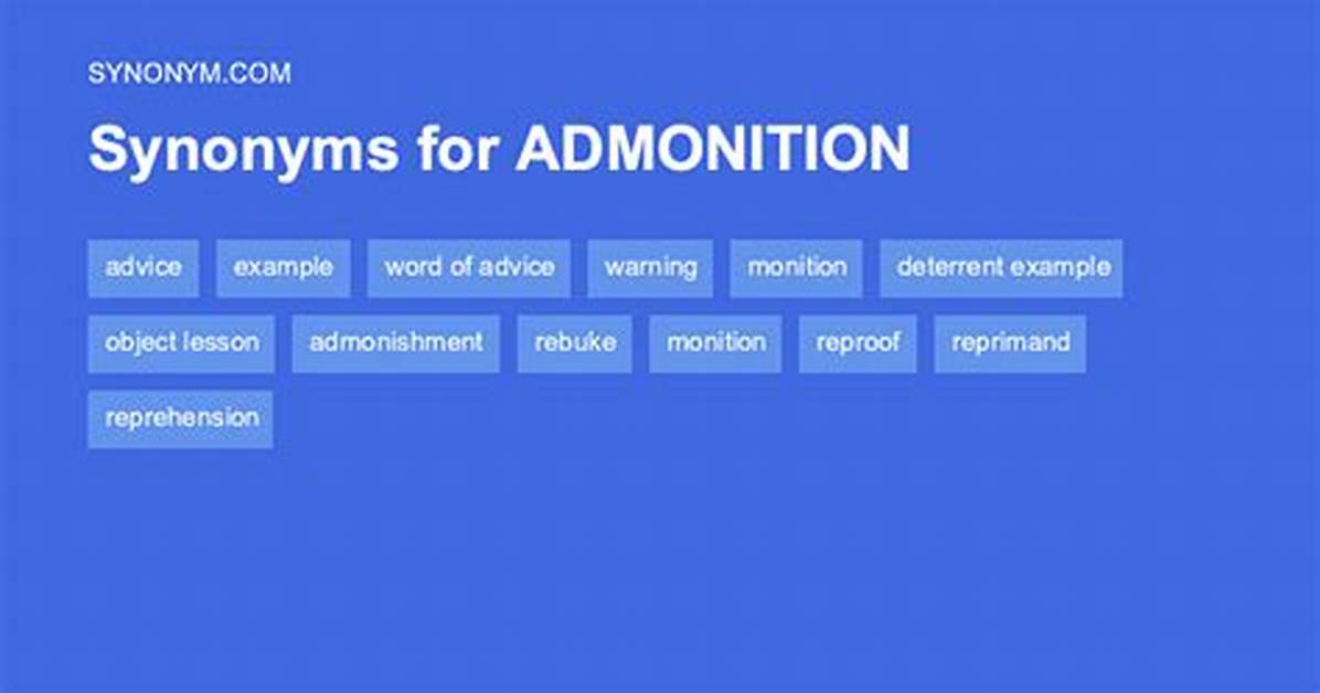 What Does Admonition Synonym?