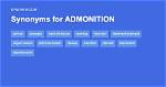 What Does Admonition Synonym?