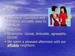 What Does Affable Mean