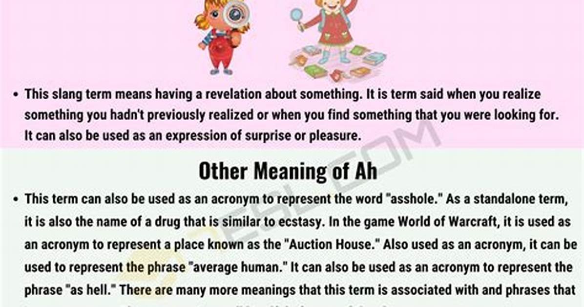 What Does Ah Mean