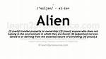 What Does Alien Mean