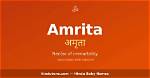 What Does Amrita Mean?