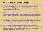 What Does Anti Collision?