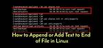What Does Append Mean in Linux?