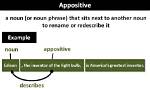 What Does Appositive Mean?