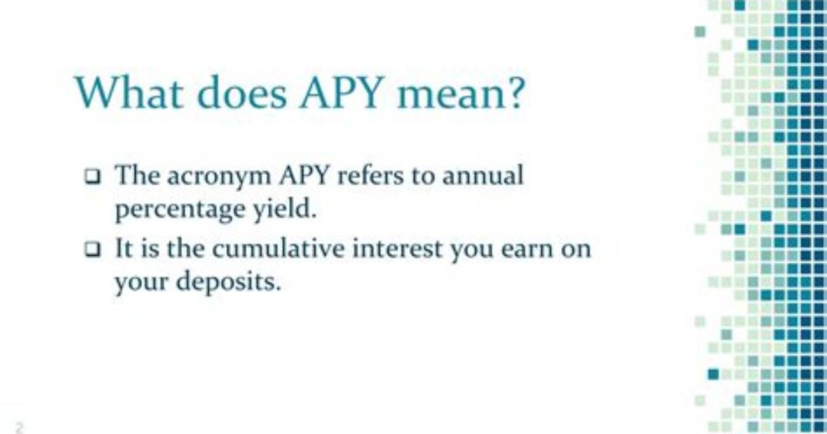 What Does Apy Mean? | Contextresponse. Com