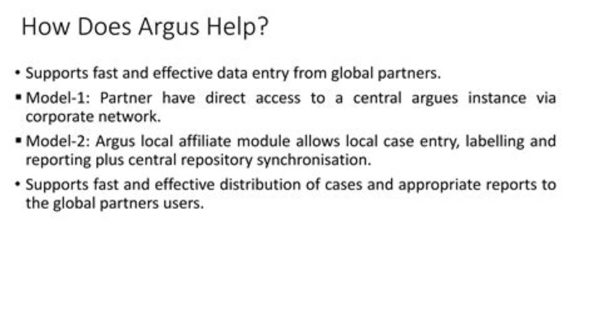 What Does Argus Do?