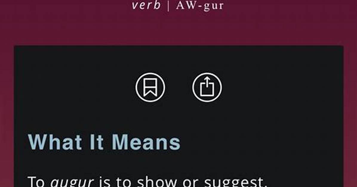 What Does Augurs Mean?