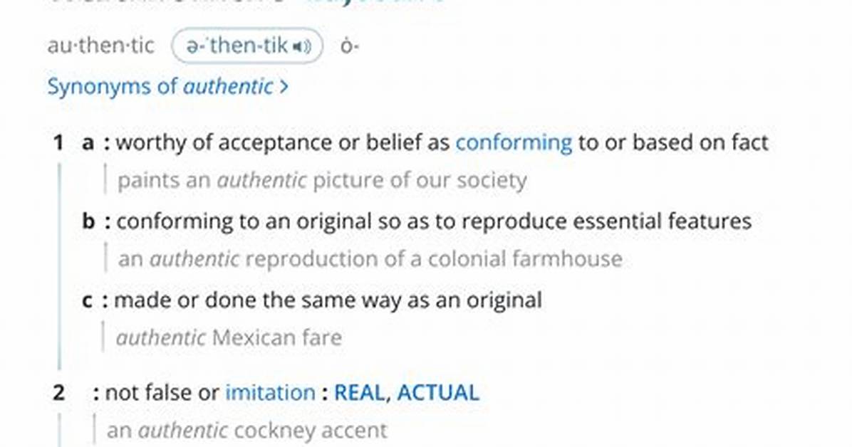 What Does Authentically Mean?
