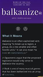 What Does Balkanized Mean?
