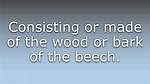 What Does Beechen Mean?