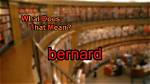 What Does Bernard Mean?