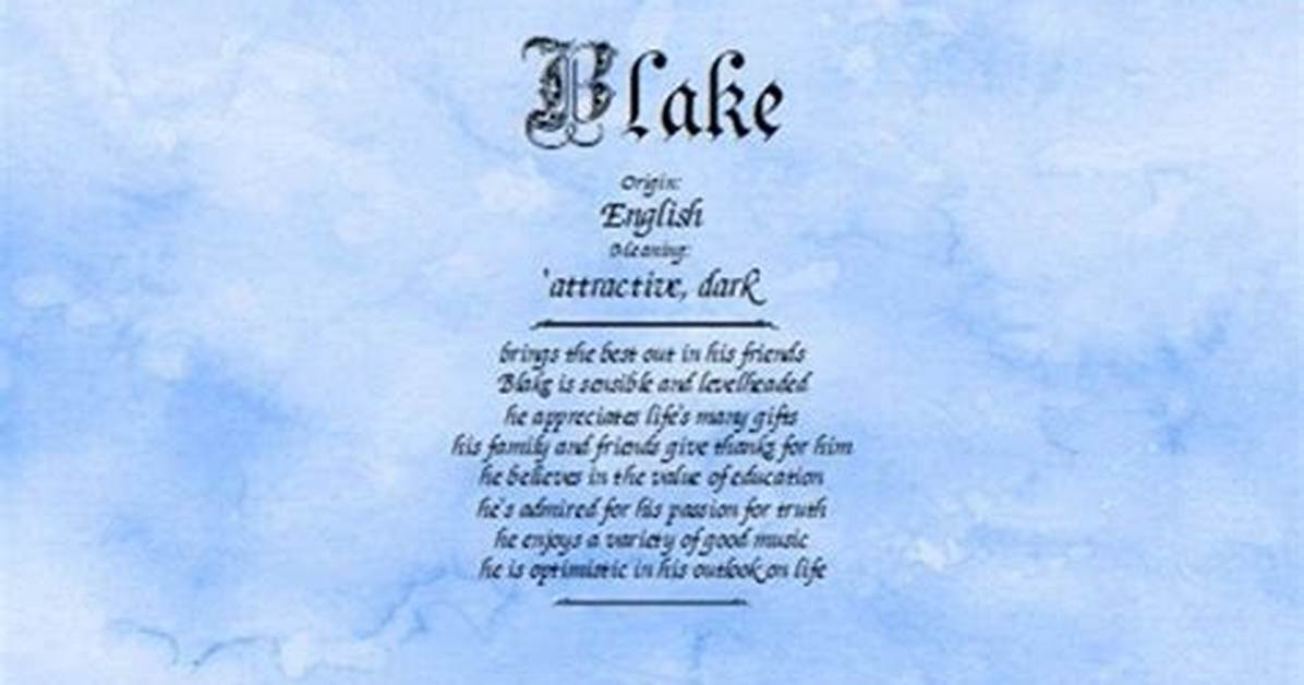 What Does Blake Mean