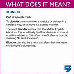 What Does Blunder Mean?