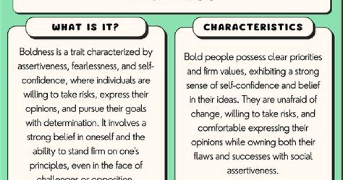 What Does Boldness Mean?