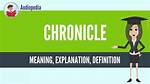 What Does Chronicle Mean?