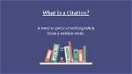 What Does Citation Mean?