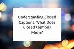 What Does 'Closed Group' Mean?